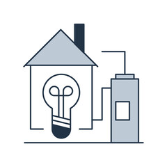 Energy from biomass vector icon