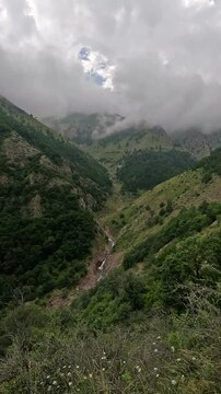 mountain landscape with clouds