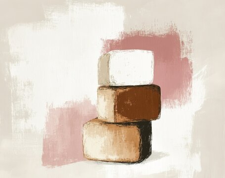 The term ‘Boho Abstract Hand Drawn Organic Shapes Background Element’ refers to a distinctive design component