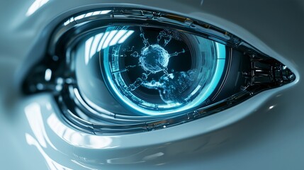 Minimalist Design of a Robot's Eye Zooming into a Microscopic World, Precision Concept