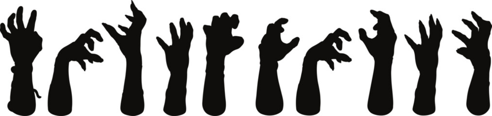 Creepy Zombie Hand Silhouettes