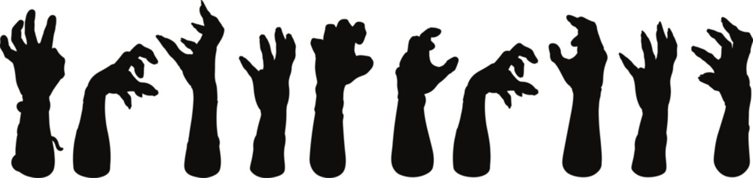 Creepy Zombie Hand Silhouettes