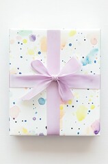 Watercolor frame with pastel colors, white background, dots and splashes 