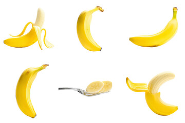 Low-angle banana glowing with energetic tropical vibe