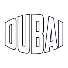 Dubai typography design vector, for t-shirt, poster and other uses