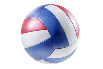 Red white and blue volleyball ready for the game exciting sports