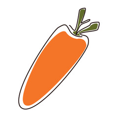 Carrot cartoon icon style. Vector