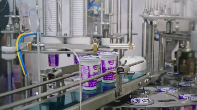Ayran Packaging Line in Dairy Factory