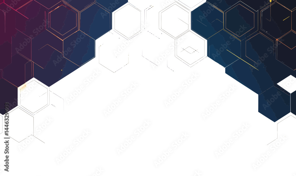 Poster elegant abstract geometric background with hexagon pattern for modern web design