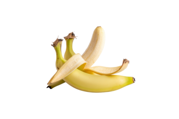 Low-angle banana, no background, energetic yellow
