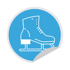 Ice skating boot icon. Vector