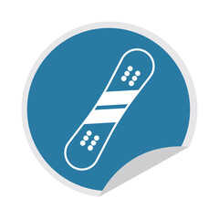 Snowboard winter sport icon. Vector