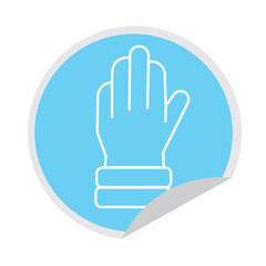 Obraz premium Winter glove clothing icon. Vector