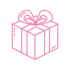 Romantic wrapped gift. Vector