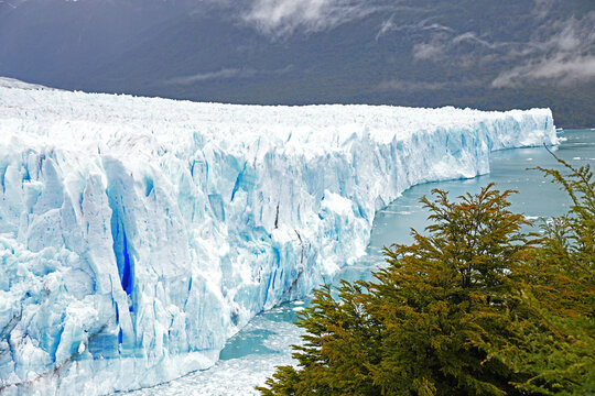 calving glacier in patagonia south america