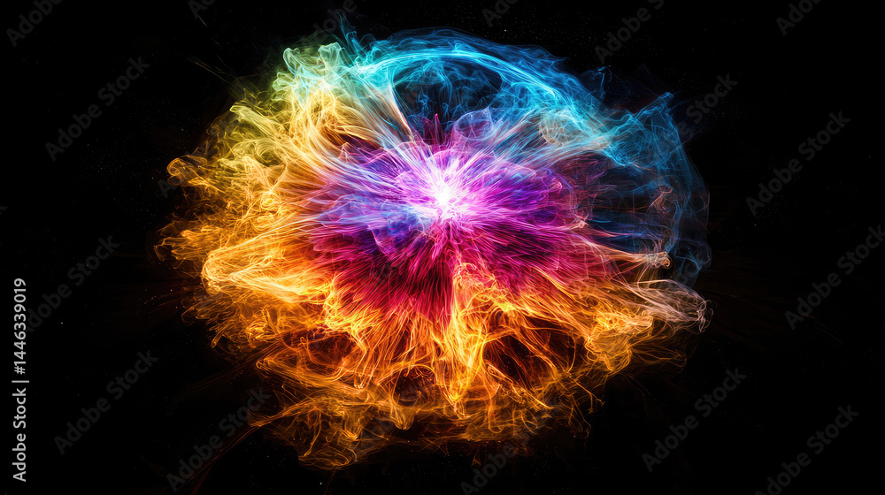 Poster abstract colorful circular design