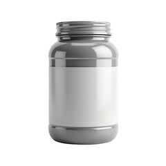 Gray container for nutritional supplements.