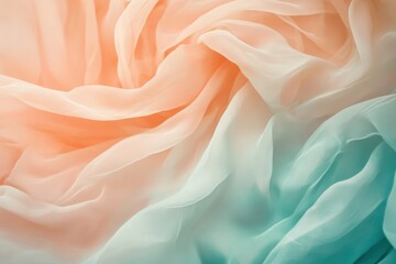 Obraz premium Delicate, soft fabric draped in a pastel ombre pattern.