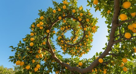 Spiral lemon tree pattern
