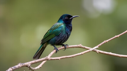Obraz premium mirlo (Turdus merula) el el suelo del parque