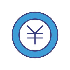 Chinese Currency icon vector stock illustration