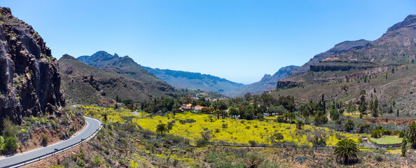 Landscape of grand canary in summer