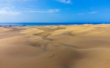 Dunes of Maspalomas, Grand Canary, on a sunny day