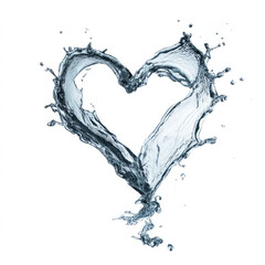 Water splash heart shape