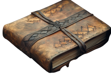 Antique leather journal aged texture braided closure rustic charm secrets whispered old book vintage