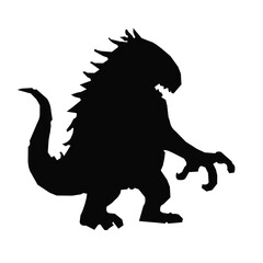 Monster Silhouette Black Abstract Illustration © GRAXO