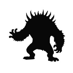 Monster Silhouette Black Abstract Illustration