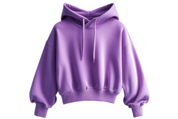 Stylish lavender cropped hoodie soft fabric relaxed fit perfect for spring casual wear comfortable