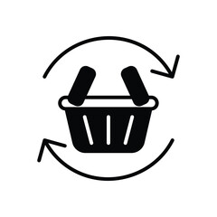 Update Cart icon vector stock illustration