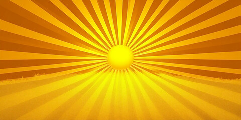 Fototapeta premium minimalist design of a stylized sunburst, inca symbol, geometric rays, warm gold color, clean design
