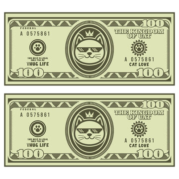 kitty cash money logo vector.eps