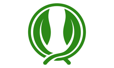 circle leaf vector logo