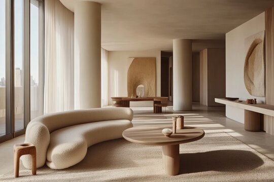 Fototapeta Modern minimalist living room (1)
