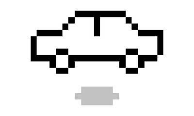 Fototapeta premium icon car vector illlustration pixel art