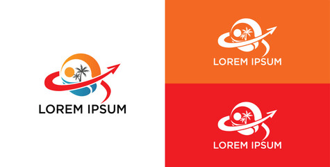 travel agency logo vector template. Holiday logo template vector icon