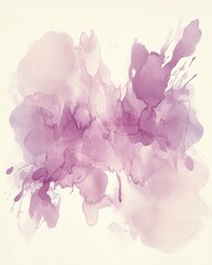 Fototapeta premium Soft purple watercolors blend together in an abstract design featuring gentle hues and fluid shapes
