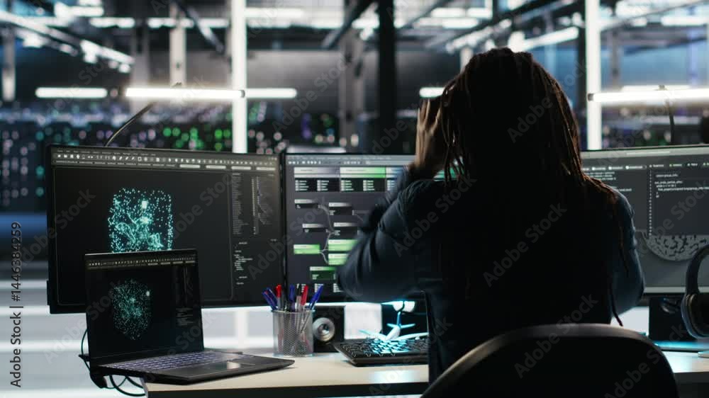 Poster irked data center it expert smashing desk, upset by malfunctioning gear while using node tree softwa