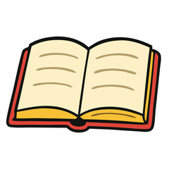 Cartoon Open Book Icon