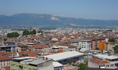 Obraz premium City view of Bursa in Turkiye