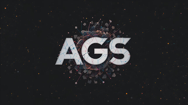 A G S letter logo vector design on black color background. ags alphabet