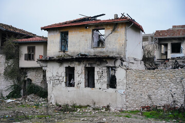 Damaged building in Antakya, Hatay after 6 February 2023 Earthquakes