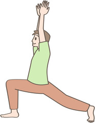 ヨガのポーズをする人