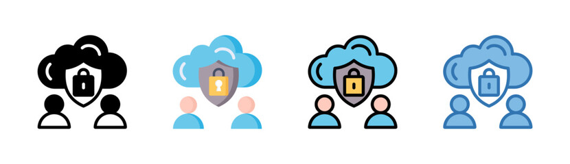 Obraz premium Secure Cloud Icon