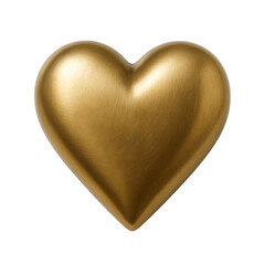 A beautifully crafted three-dimensional golden heart, featuring a subtle metallic texture and a warm, rich hue, representing cherished feelings and precious connections.