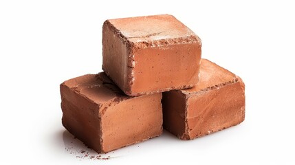 Sturdy red bricks stacked neatly, ideal for construction or home building projects, showcasing their durability and quality.