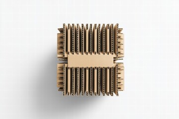 Brown Cardboard Box Arrangement Isolated on White Background